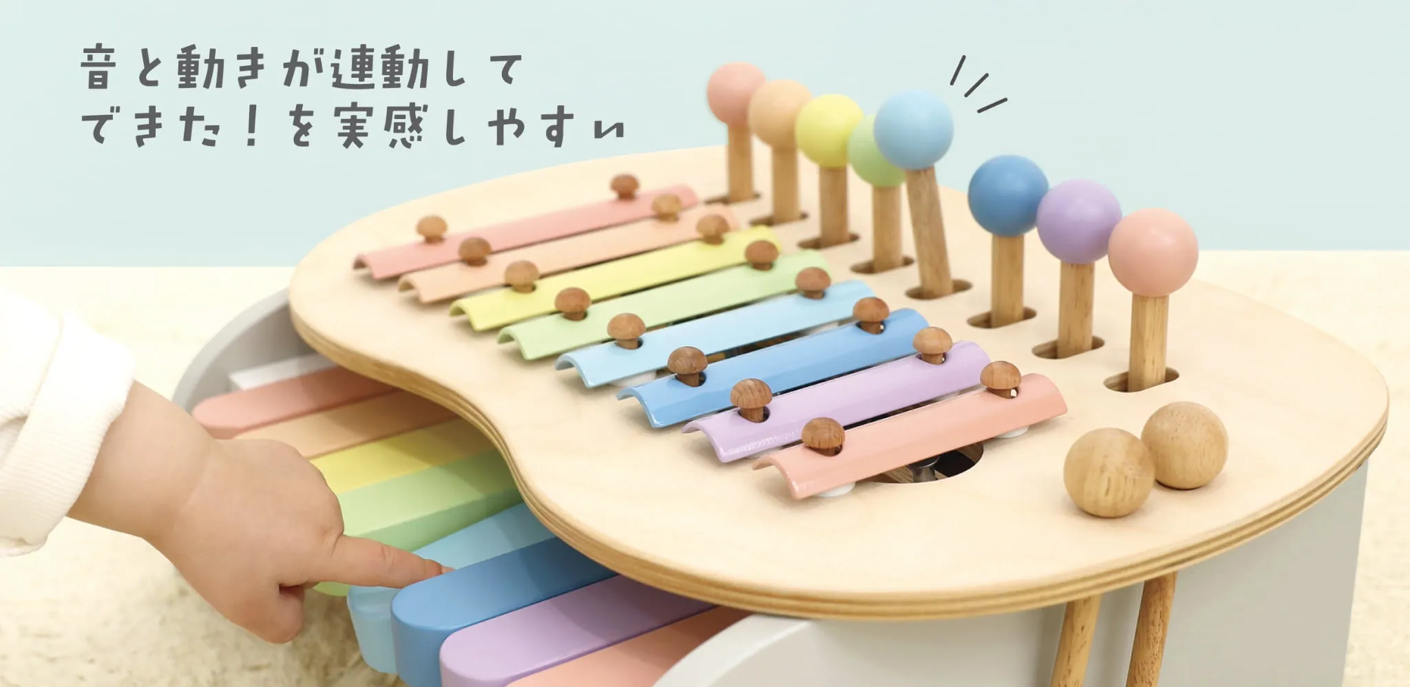 ギフトにぴったり！鍵盤とシロフォン2通りの音遊びが楽しいGENI（ジェニ）スウィートメロディーメーカー