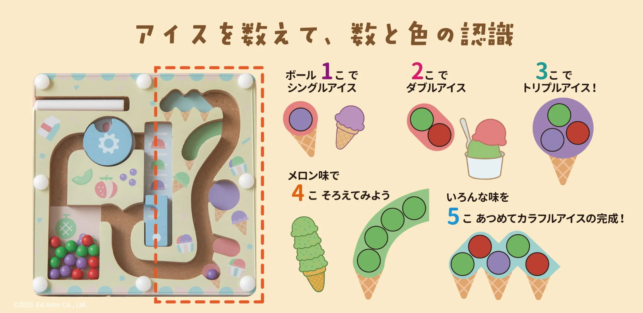 手軽に遊べてギフトにおすすめなGENI（ジェニ）の知育玩具｜ポケット知育「ぐるぐるアイスクリームラボ」