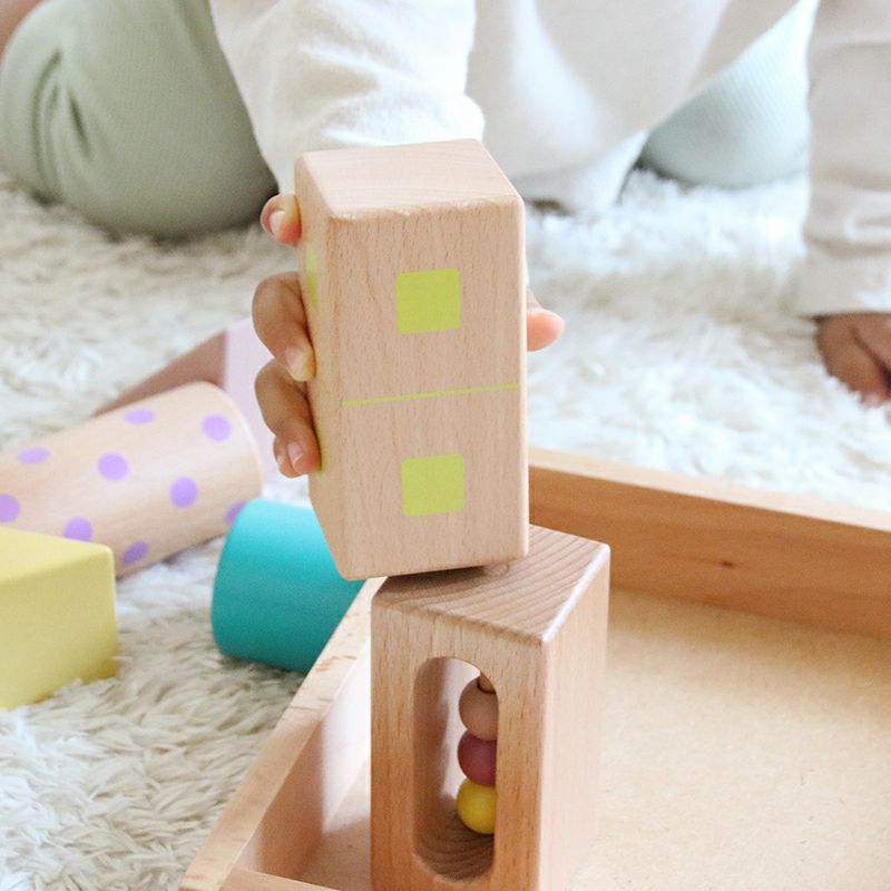 幼児教室うまれの木製知育玩具 音いっぱいつみき