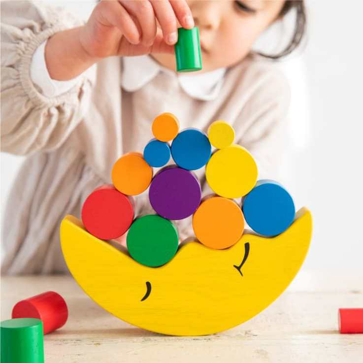 お月さまバランスゲーム 知育玩具 木のおもちゃ GENI