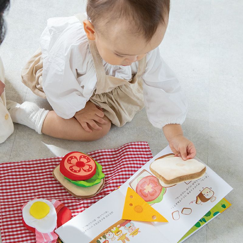 しょくぱんくんとサンドイッチ 知育玩具 木のおもちゃ GENI しょくぱんくんとサンドイッチ 知育玩具 木のおもちゃ GENI