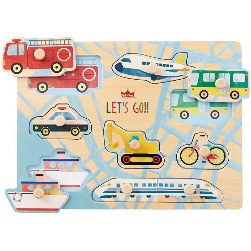 木のパズル わくわくのりもの