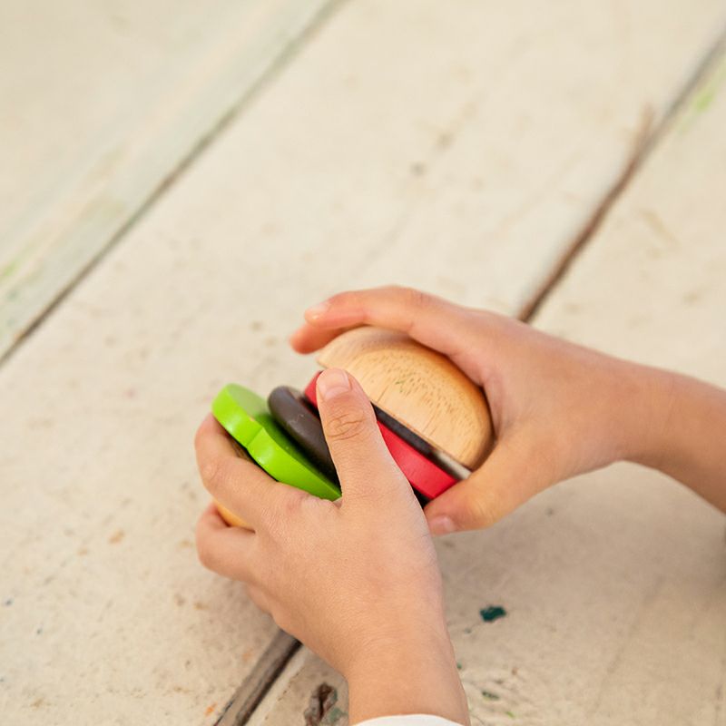 フレッシュバーガー  幼児教室監修 木のおもちゃ アルコール除菌OK