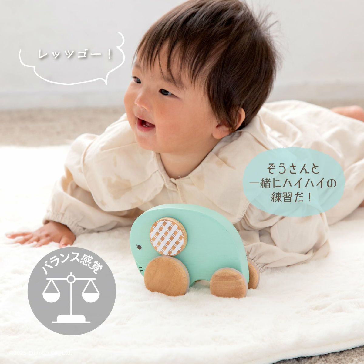 くるくるプッシュトイ おっとりEllie-エリー-