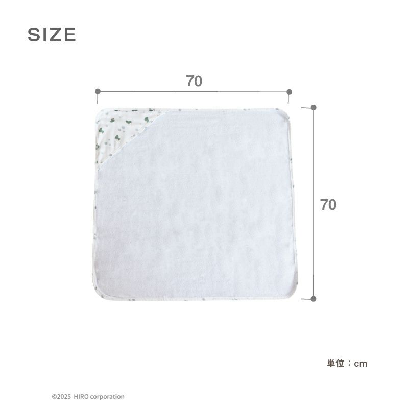 taftoys「はじめてのバスタイムトイセット」｜出産祝い・ファーストトイに人気 フード付きタオルのサイズ詳細